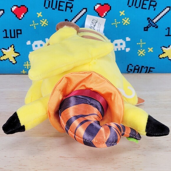 Jazwares Pokemon Pikachu w/ Witches Hat 8" Halloween Video Game Toy Plush NWT - Picture 6 of 8